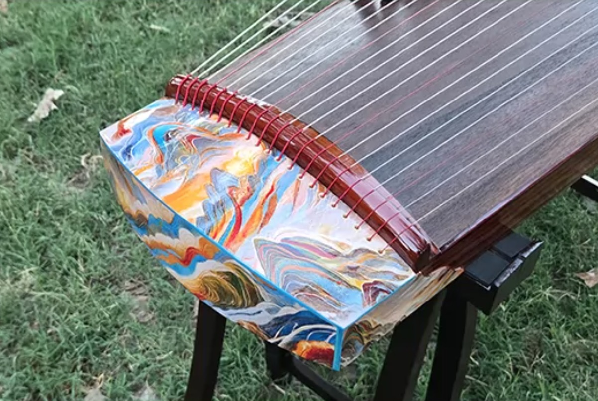 Musical Instrument Guzheng - Guzheng 125cm, 21 Strings, Mountains and
