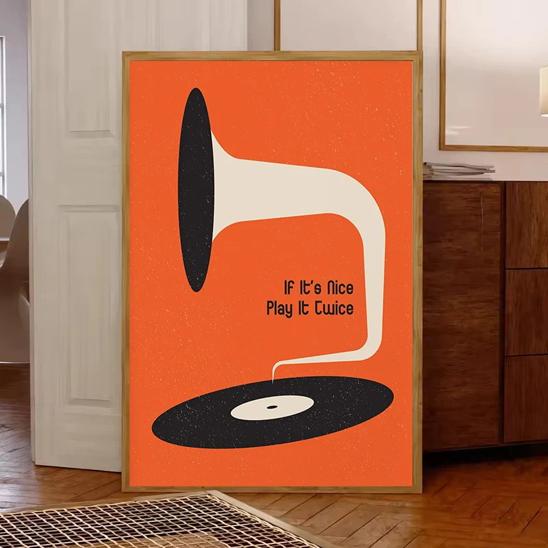 Mid Century Vinyl Record Canva - Musical Instrument Tuba 评论和价格