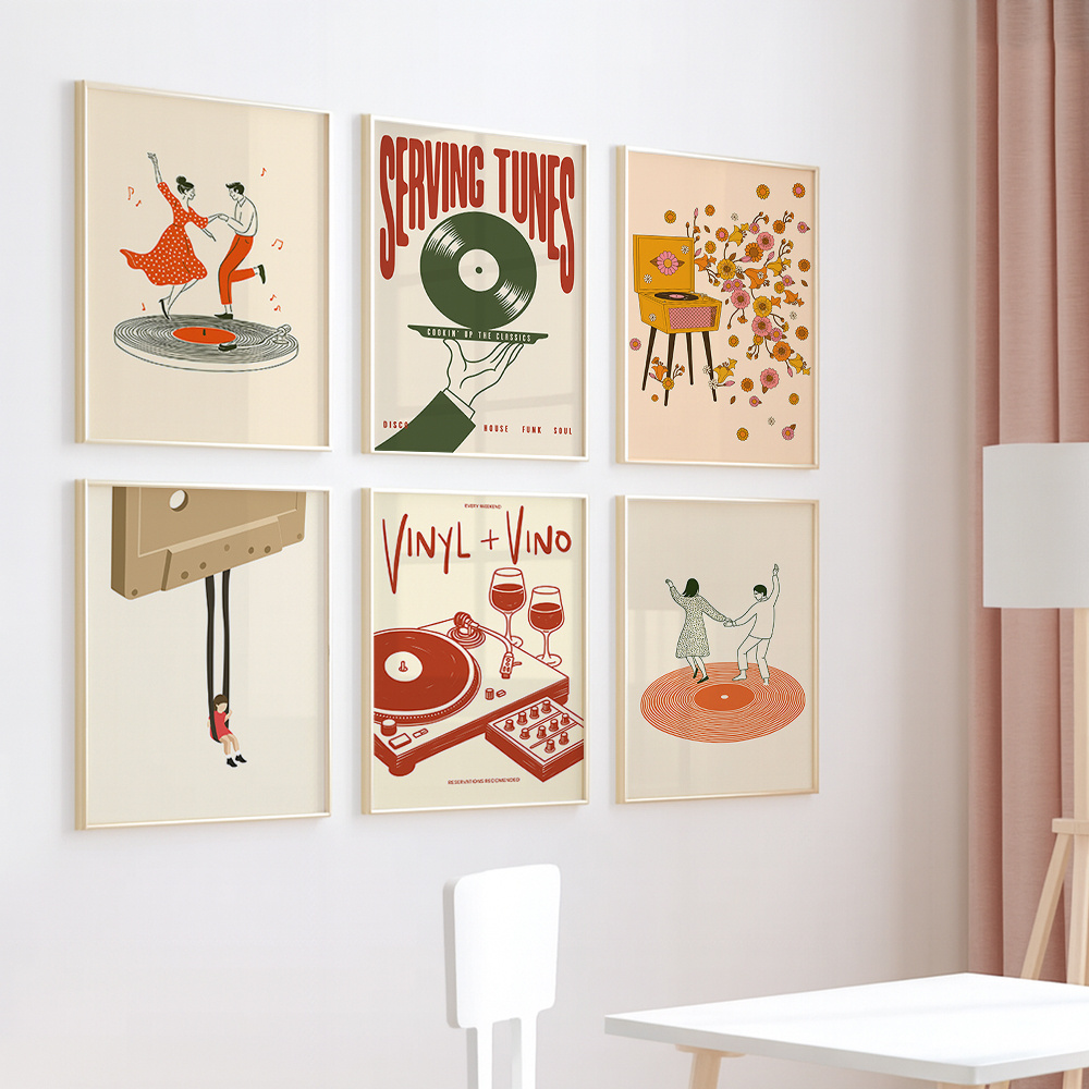 1pc Vintage Music Canvas Poste - Musical Instrument Tuba 评论和价格