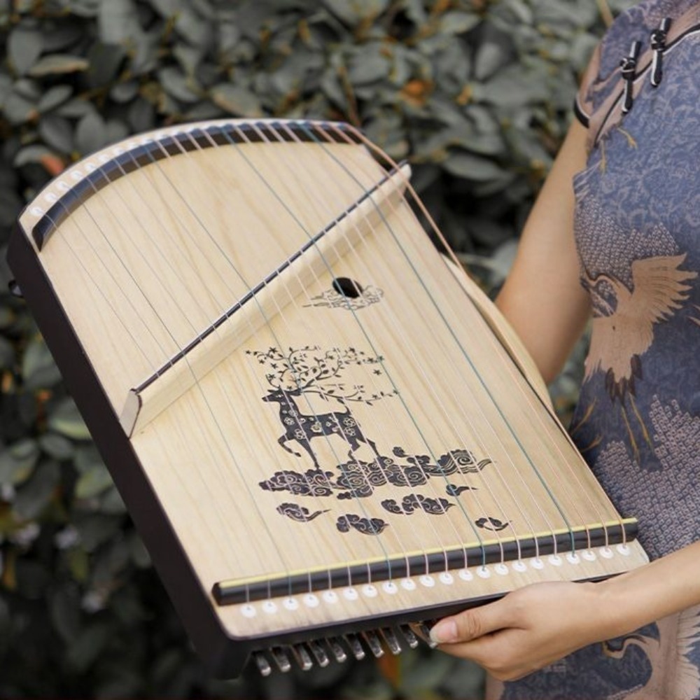 Wooden 21-string Mini Guzheng  - Musical Instrument Guzheng 评论和价格